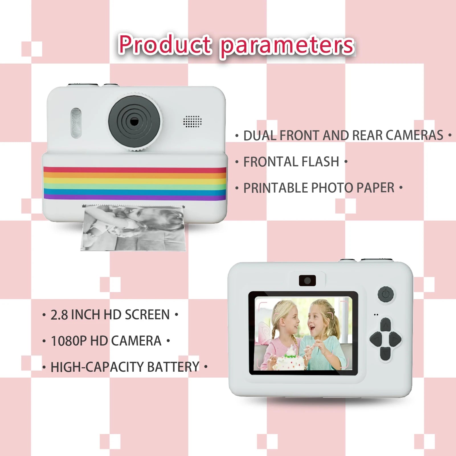 P7 Kids Instant Print Camera